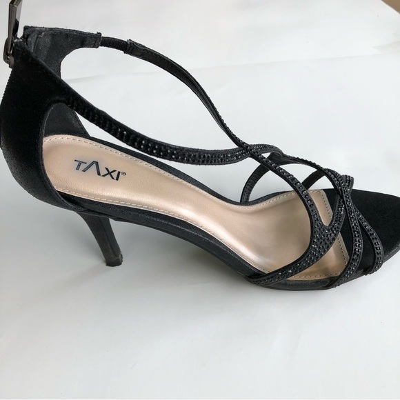 Taxi Sandals Women's Stilletto Embellished Strappy Size 10 - Picture 5 of 13